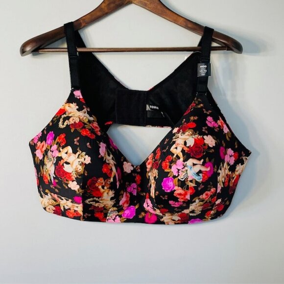 Torrid Dream Everyday Wire Free Lightly Lined Cupid Floral Bra 46DD NWT NEW - Picture 2 of 8
